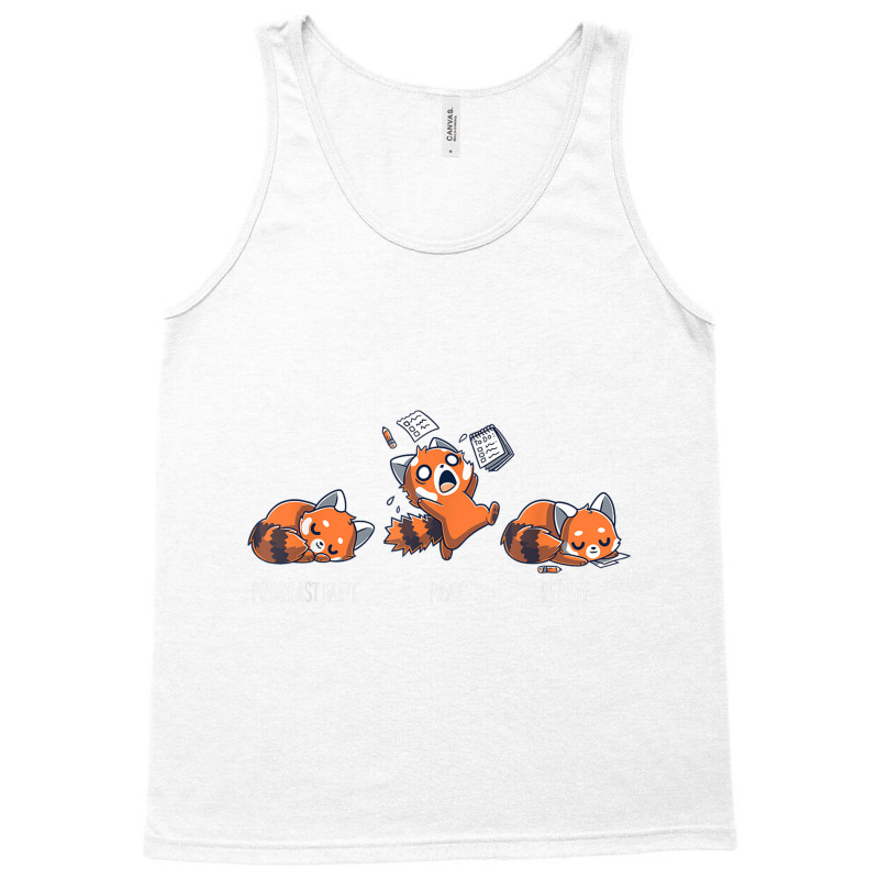 Procrastinate Panic Repeat Shirt Daily Distressed Red Pandas T Shirt Tank Top | Artistshot