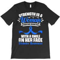 Woman Fighting Diabetes Warrior Diabetic Diabetes Awareness Tank Top T-shirt | Artistshot