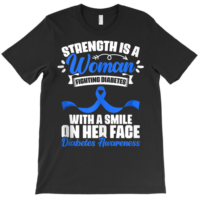 Woman Fighting Diabetes Warrior Diabetic Diabetes Awareness Tank Top T-shirt | Artistshot