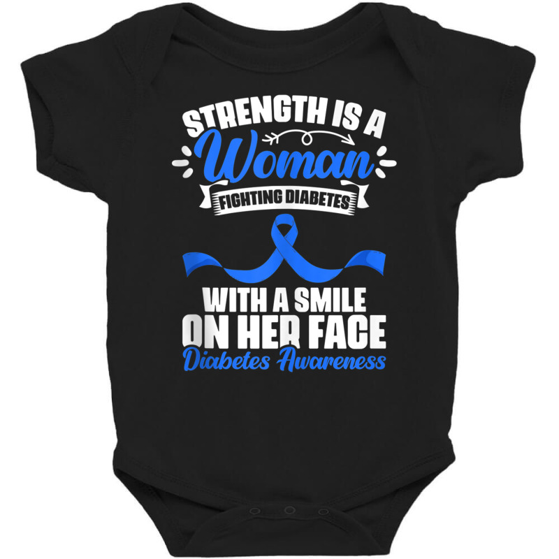 Woman Fighting Diabetes Warrior Diabetic Diabetes Awareness Tank Top Baby Bodysuit | Artistshot