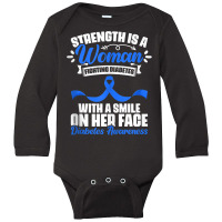 Woman Fighting Diabetes Warrior Diabetic Diabetes Awareness Tank Top Long Sleeve Baby Bodysuit | Artistshot