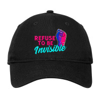 Refuse To Be Invisible Pride Shirt Lgbtq Community Tees Adjustable Cap | Artistshot