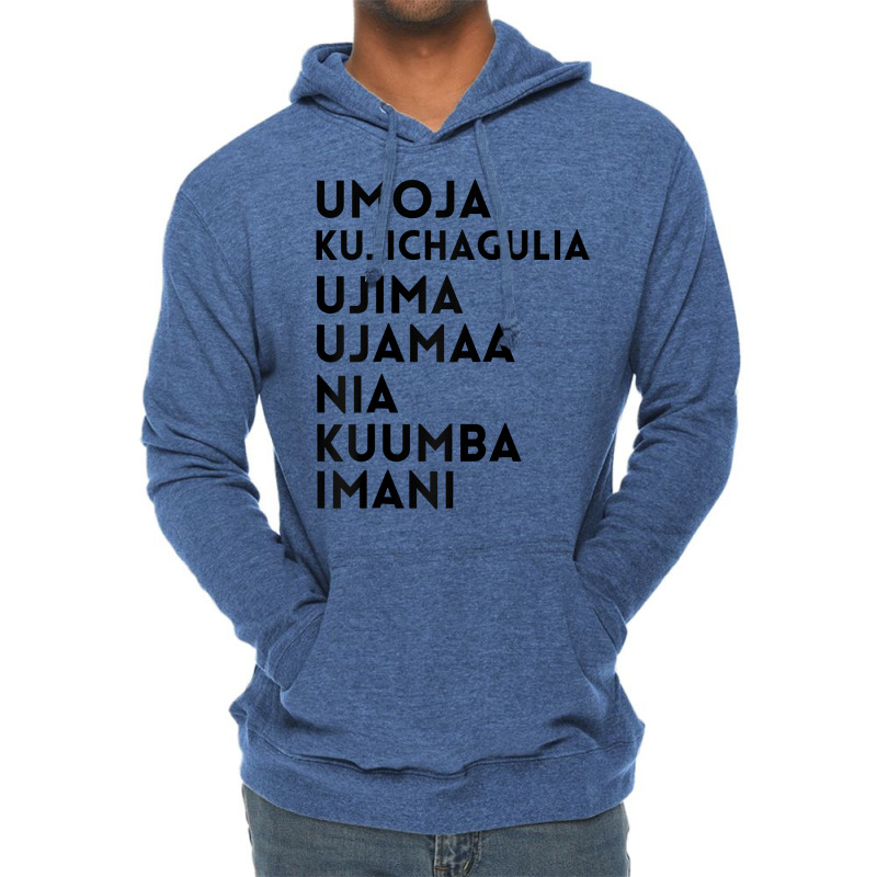 Kwanzaa 7 Principles Umoja Kujichagulia Ujima Ujamaa Nia Raglan Baseba Lightweight Hoodie by adam.troare | Artistshot