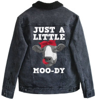 Cute Cow Design For Men Women Dairy Cow Lover Cattle Farming T Shirt Unisex Sherpa-lined Denim Jacket | Artistshot