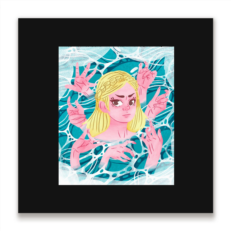 Lady In The Water Metal Print Square | Artistshot