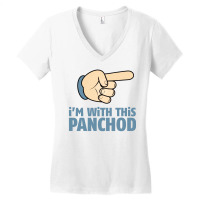 I Am With This Punchod Women's V-neck T-shirt | Artistshot