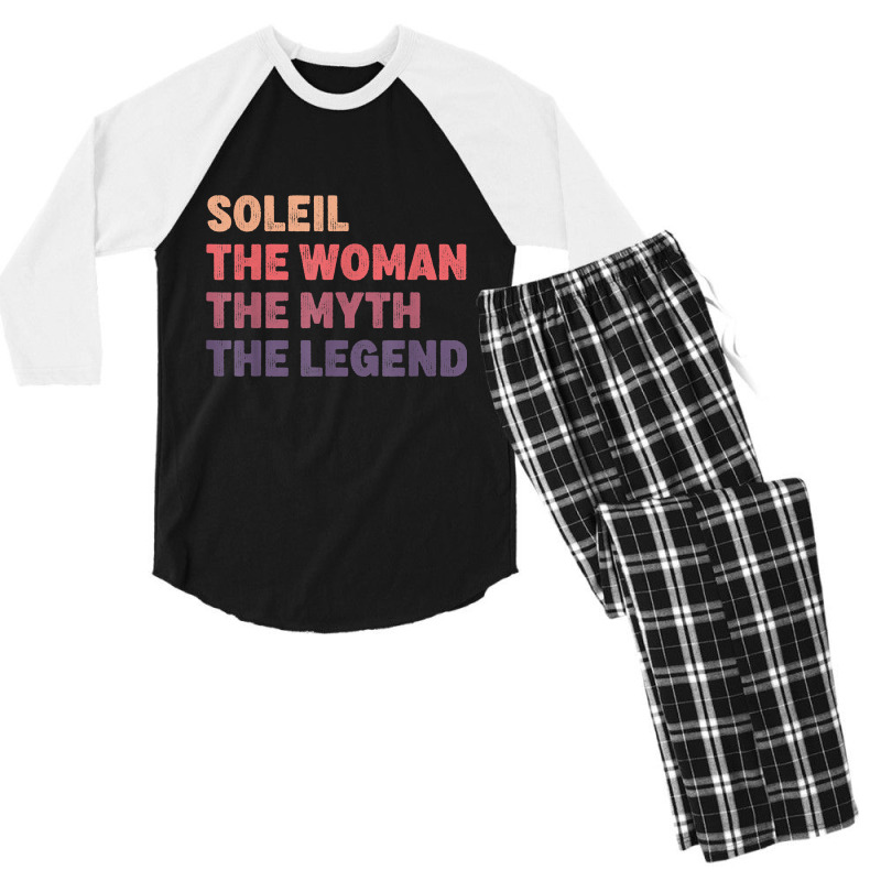 Soleil Woman Myth Legend, Gag Personalized Name Birthday T Shirt Men's 3/4 Sleeve Pajama Set | Artistshot