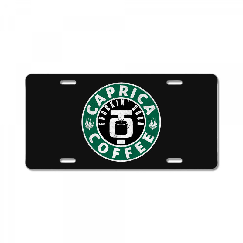 Caprica Coffee (green) License Plate | Artistshot