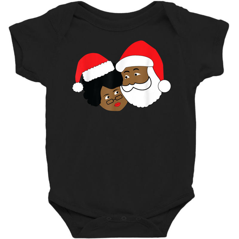 Black Loving Santa Claus And Mrs. Claus Ethnic Christmas T Shirt Baby Bodysuit by nejnda | Artistshot