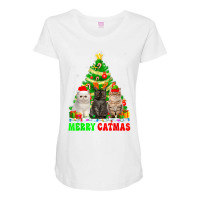 Funny Merry Catmas Exotic Shorthair Cat Mom Cat Dad Xmas Cat T Shirt Maternity Scoop Neck T-shirt | Artistshot