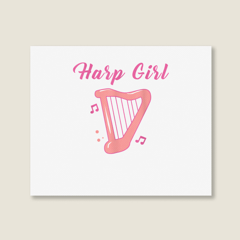 Harp Girl Harpist Musical Instrument Harp Player T Shirt Landscape Canvas Print | Artistshot