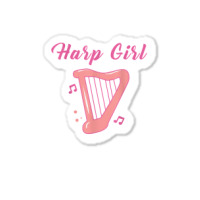 Harp Girl Harpist Musical Instrument Harp Player T Shirt Sticker | Artistshot