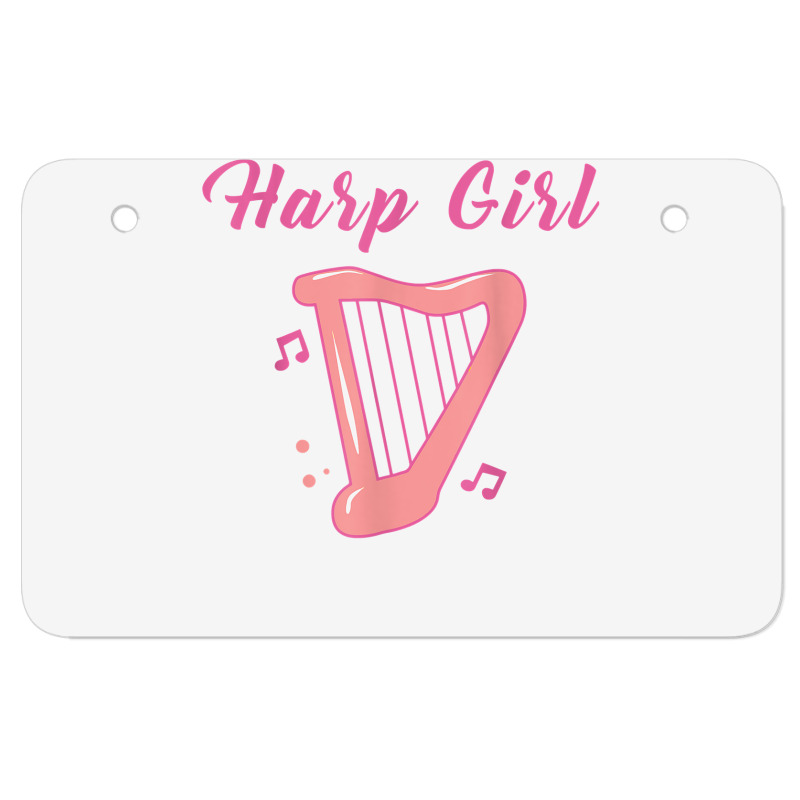 Harp Girl Harpist Musical Instrument Harp Player T Shirt Atv License Plate | Artistshot