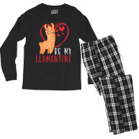 Valentines Day Hearts Day Cupid Love Llama Lover T Shirt Men's Long Sleeve Pajama Set | Artistshot