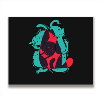 Cat Shapes - Funny Cute Kitty - Modern Art Metal Print Horizontal | Artistshot