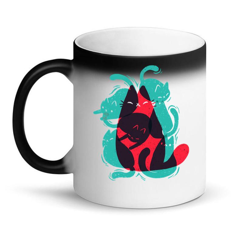 Cat Shapes - Funny Cute Kitty - Modern Art Magic Mug | Artistshot