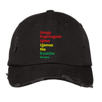 Kwanzaa Principles T Shirt Vintage Cap | Artistshot