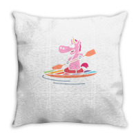 Magical Unicorn Rowing Kayak Canoeing Kayaking Paddling T Shirt Throw Pillow | Artistshot