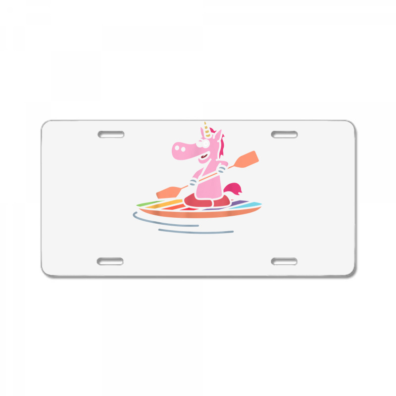 Magical Unicorn Rowing Kayak Canoeing Kayaking Paddling T Shirt License Plate | Artistshot