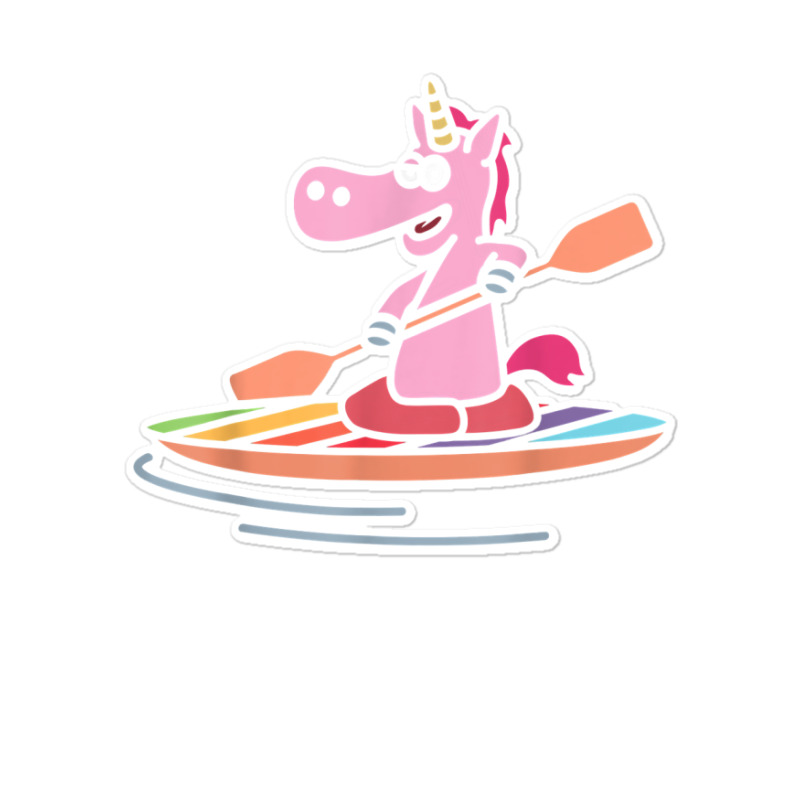 Magical Unicorn Rowing Kayak Canoeing Kayaking Paddling T Shirt Sticker | Artistshot