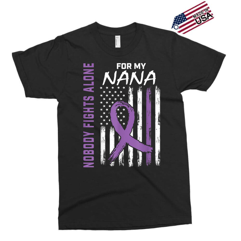 Nobody Fights Alone Nana Lupus Awareness American Flag Gifts T Shirt Exclusive T-shirt by mosesswabyhi | Artistshot