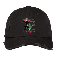 Seasons Beatings Christmas Krampus T Shirt Vintage Cap | Artistshot