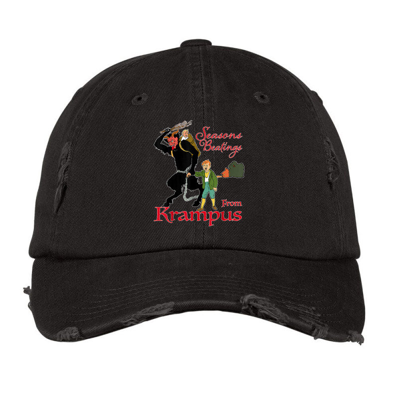 Seasons Beatings Christmas Krampus T Shirt Vintage Cap by gehnhe | Artistshot