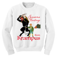 Seasons Beatings Christmas Krampus T Shirt Youth Sweatshirt | Artistshot