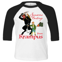 Seasons Beatings Christmas Krampus T Shirt Toddler 3/4 Sleeve Tee | Artistshot