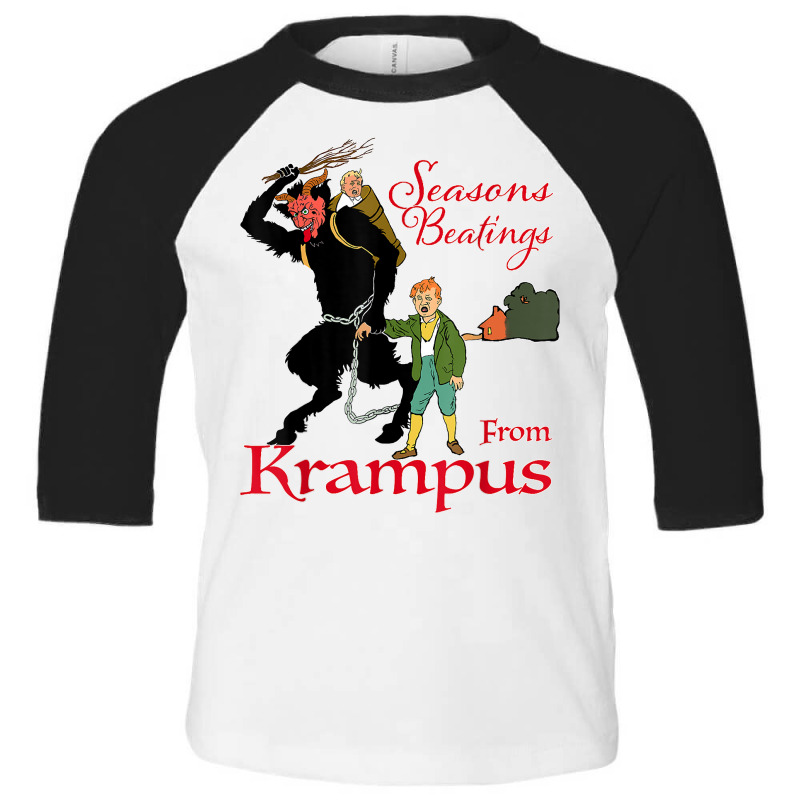 Seasons Beatings Christmas Krampus T Shirt Toddler 3/4 Sleeve Tee by gehnhe | Artistshot