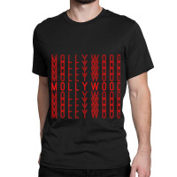 Mollywood Malayalam Indian Movies Repeating Red Text Gift Classic T-shirt | Artistshot