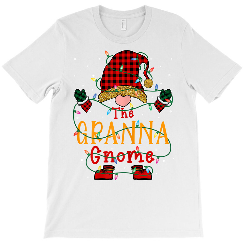 Womens The Granna Gnome Buffalo Plaid Christmas Family Xmas Pajamas T T-shirt | Artistshot