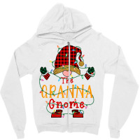 Womens The Granna Gnome Buffalo Plaid Christmas Family Xmas Pajamas T Zipper Hoodie | Artistshot