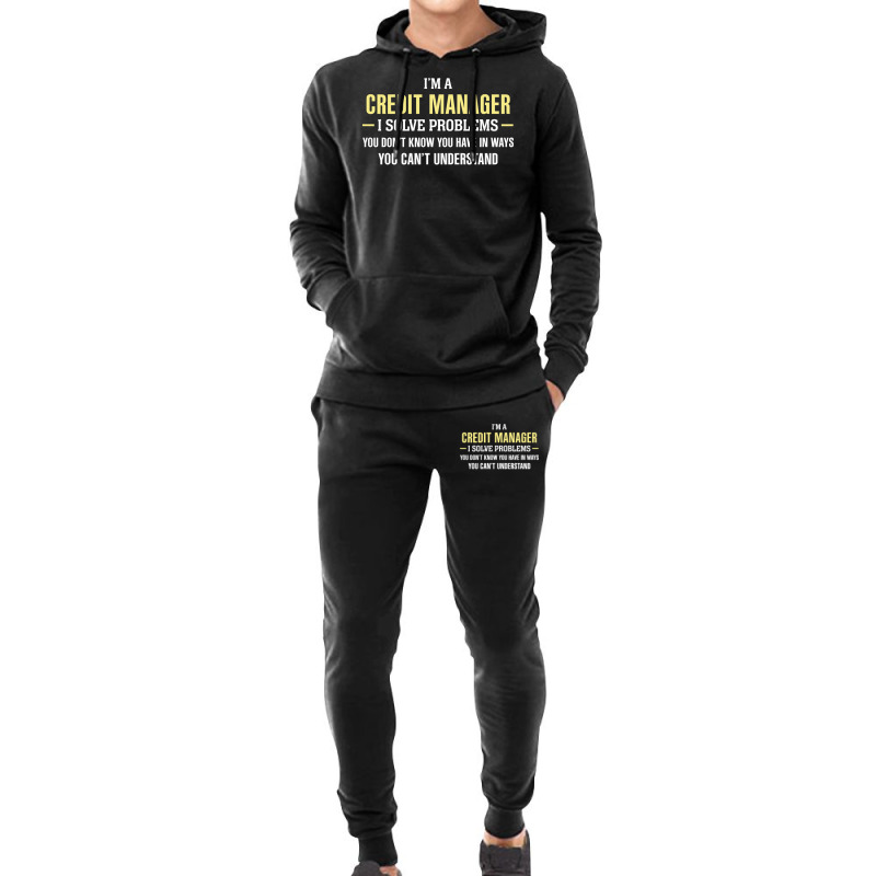 Credit Manager I Solve Problems Funny Gift Hoodie & Jogger set by thanchashop | Artistshot