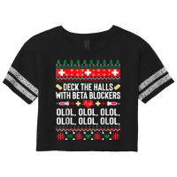 Deck The Halls With Beta Blockers Nurse Christmas Ugly Xmas T Shirt Scorecard Crop Tee | Artistshot