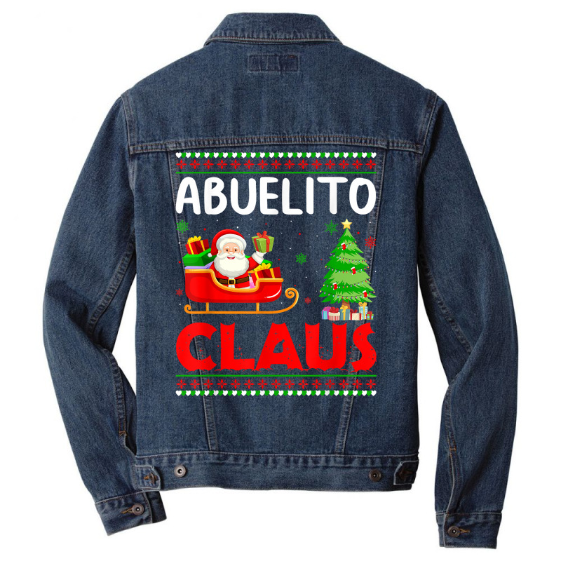 Xmas Tree Santa Christmas Costume Matching Abuelito Claus T Shirt Men Denim Jacket | Artistshot