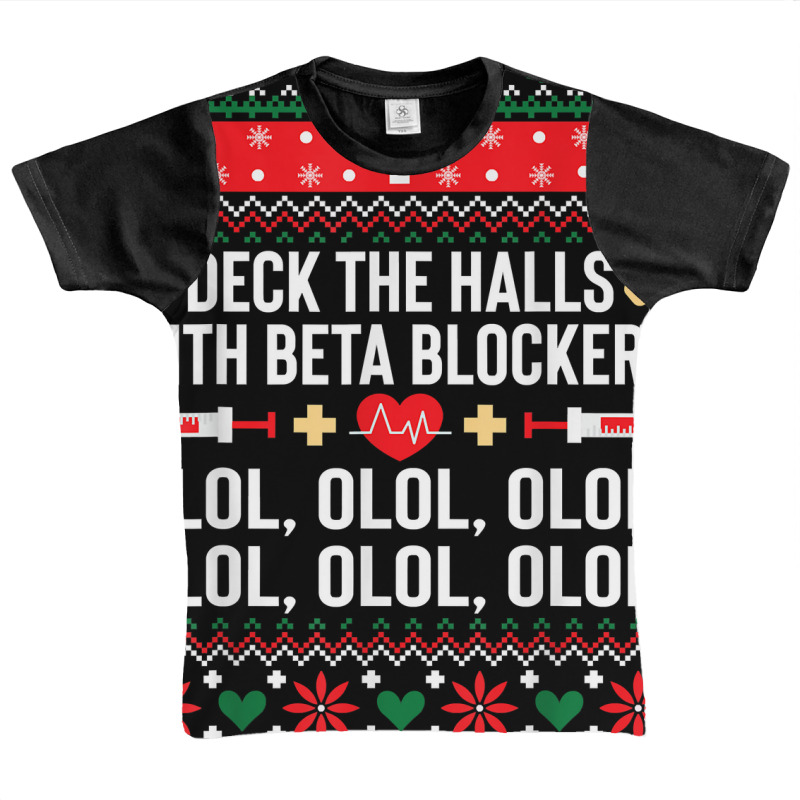 Deck The Halls With Beta Blockers Nurse Christmas Ugly Xmas Sweatshirt Graphic Youth T-shirt by nejnda | Artistshot