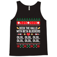 Deck The Halls With Beta Blockers Nurse Christmas Ugly Xmas Sweatshirt Tank Top | Artistshot