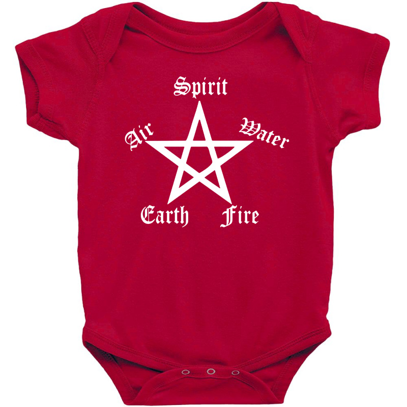 Elements Pentagram Womens Funny Pagan Witchcraft Ladies Satan Baby Bodysuit by atereabag | Artistshot