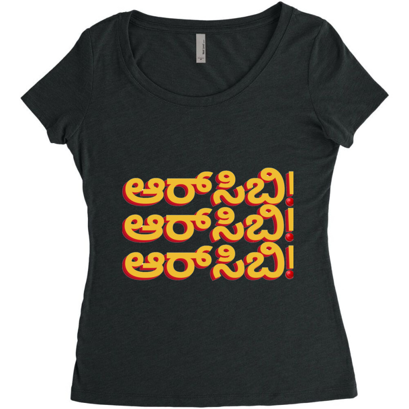 Rcb Kannada Women's Triblend Scoop T-shirt by QUANVY | Artistshot