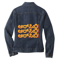 Rcb Kannada Ladies Denim Jacket | Artistshot