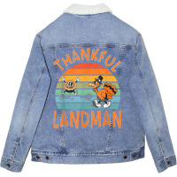 Landman Job Funny Thanksgiving T Shirt Unisex Sherpa-lined Denim Jacket | Artistshot