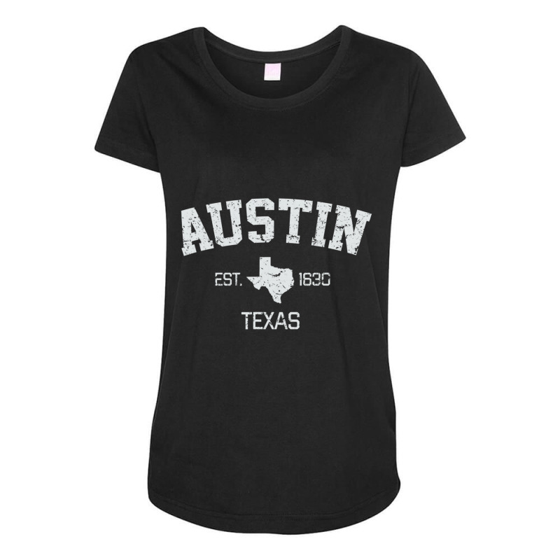 Vintage Austin Texas Est. 1839 Gift Maternity Scoop Neck T-shirt by degreesgunner | Artistshot