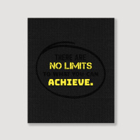 Motivational Quote - There Are No Limits To What You Can Achieve White Portrait Canvas Print | Artistshot