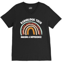 Radiologic Technologist Week Making Difference Boho Rainbow T Shirt V-neck Tee | Artistshot