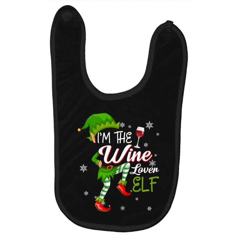 I'm The Wine Lover Elf Matching Family Christmas Shirts Baby Bibs by behindcedar22 | Artistshot