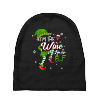 I'm The Wine Lover Elf Matching Family Christmas Shirts Baby Beanies | Artistshot