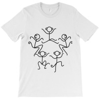 Stickman 5 Little Monkeys Jumping T-shirt | Artistshot