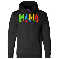 Mama Funny Blocks Master Builder Brick Builder Birthday T Shirt Champion Hoodie | Artistshot