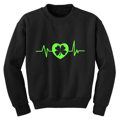 Patricks Day Heartline Youth Sweatshirt Designed By Bariteau Hannah